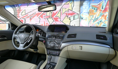 An interior view of a 2013 Acura ILX Hybrid