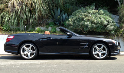 A side view of the 2013 Mercedes-Benz SL550 Roadster