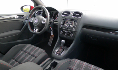 An interior view of the 2014 Volkswagen GTI 4-Door