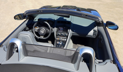 An interior view of the 2014 Jaguar F-TYPE S