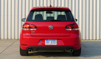 A rear view of the 2014 Volkswagen GTI 4-Door