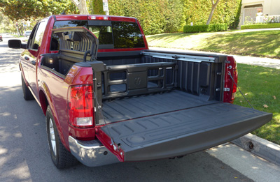 The spacious cargo bed of the 2013 Ram 1500 Outdoorsman Crew Cab 4x4