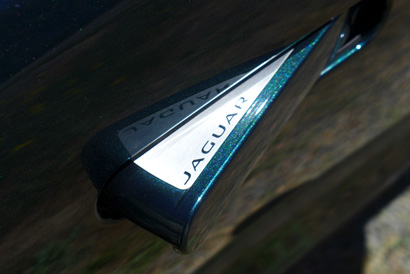 The door handle of the 2014 Jaguar F-TYPE V8 S