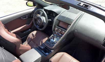 The interior of the 2014 Jaguar F-TYPE V8 S
