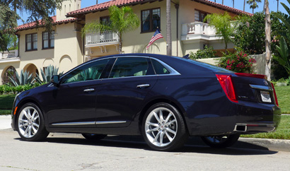 A rear view of the 2013 Cadillac XTS AWD Premium Collection