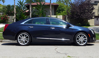 A side view of the 2013 Cadillac XTS AWD Premium Collection