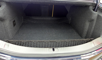 The trunk of the 2013 Cadillac XTS AWD Premium Collection