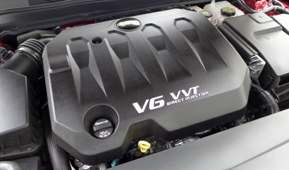 The 3.6-liter V6 engine of the 2014 Chevrolet Impala 2LTZ