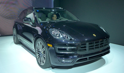 A front view of the 2015 Porsche Macan