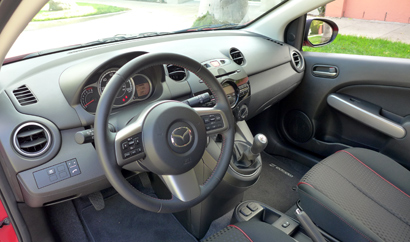 The interior of the 2014 Mazda 2 Touring