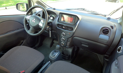 The interior of the 2012 Mitsubishi i-MiEV SE