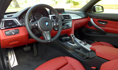 The interior of the 2014 BMW 435i Coupe