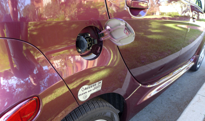 The 2012 Mitsubishi i-MiEV can be charged using a standard 120-volt household outlet, or an available 240-volt home charging dock