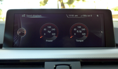 The sport displays of the 2014 BMW 435i Coupe