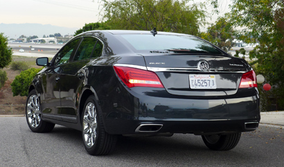 A three-quarter rear view of the 2014 Buick LaCrosse Premium