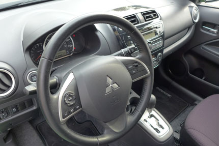 Interior may look plain but has lots of features