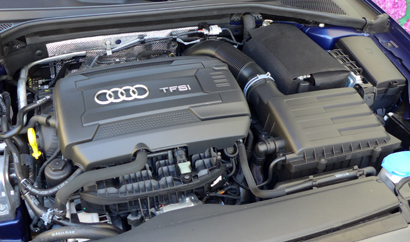 The 2.0-liter turbocharged 4-cylinder of the 2015 Audi A3 2.0T