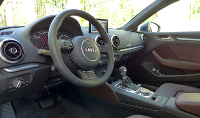 The interior of the 2015 Audi A3 2.0T