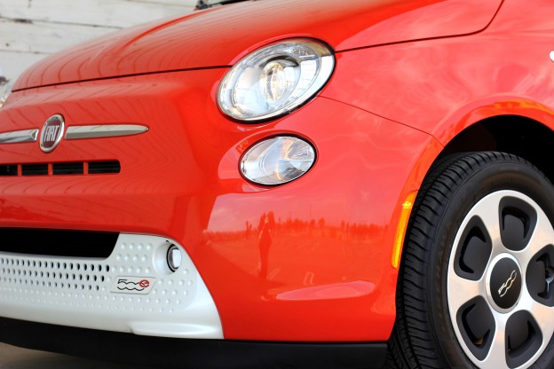 Fiat 500e headlight detail