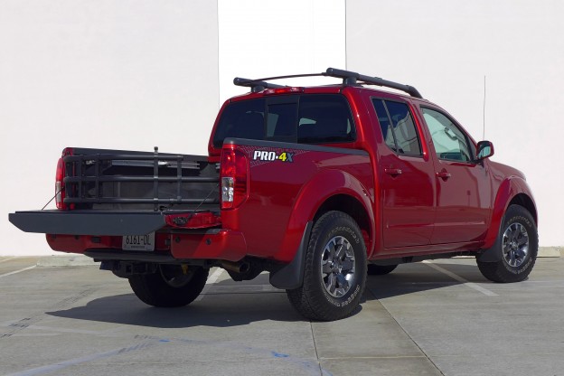 2014 Frontier tailgate open rear three quarter