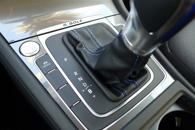 The shifter of the 2015 Volkswagen e-Golf