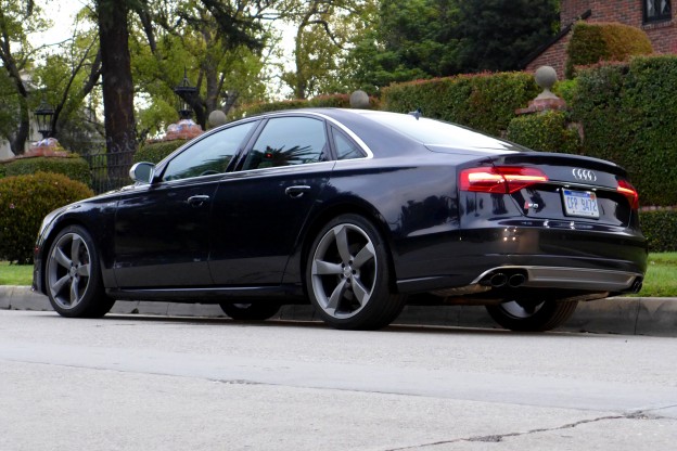 2015 S8 rear three quarter