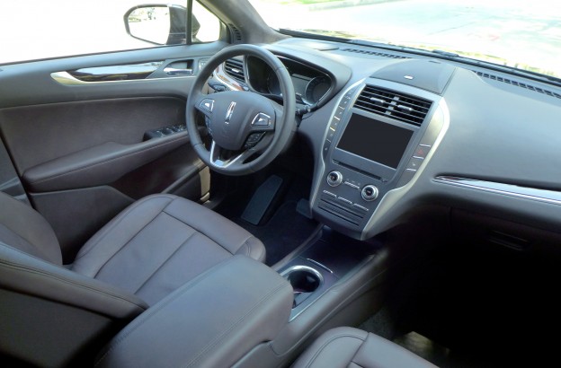 A view of the 2015 Lincoln MKC Black Label AWD's lush interior