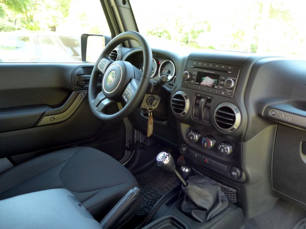 A view of the interior in the 2015 Jeep Wrangler Willys Wheeler