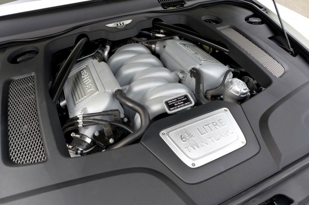 The 6.75-liter V8 engine of the 2016 Bentley Mulsanne