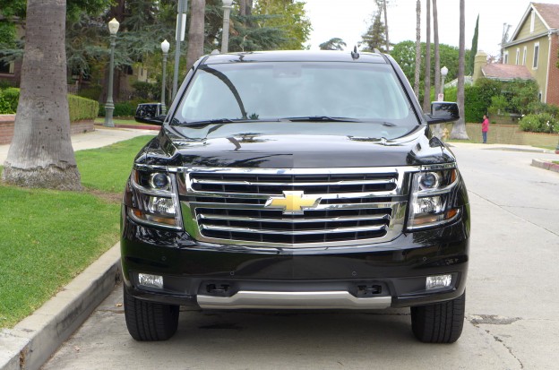 A front view of the 2015 Chevrolet Suburban 4WD 1/2 Ton LT