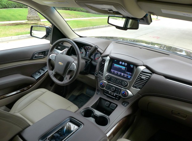 The interior of 2015 Chevrolet Suburban 4WD 1/2 Ton LT