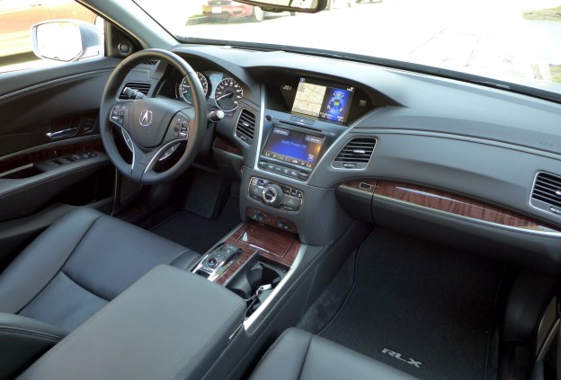 The 2016 Acura RLX Hybrid's seacoast interior finish