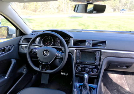 An interior view of the 2016 Volkswagen Passat SEL Premium