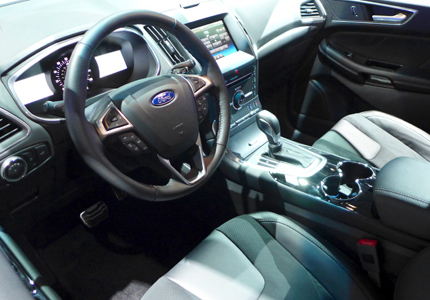 Interior view of the 2015 Ford Edge Sport AWD