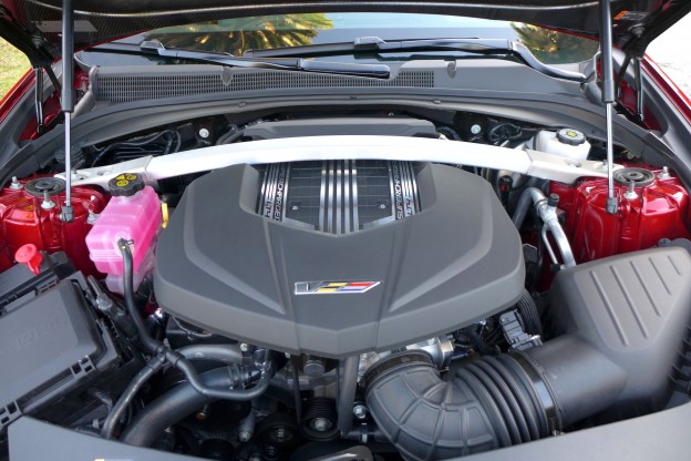 The powerful 640-horsepower 6.2-liter V8 inside the 2016 Cadillac CTS-V Sedan RWD