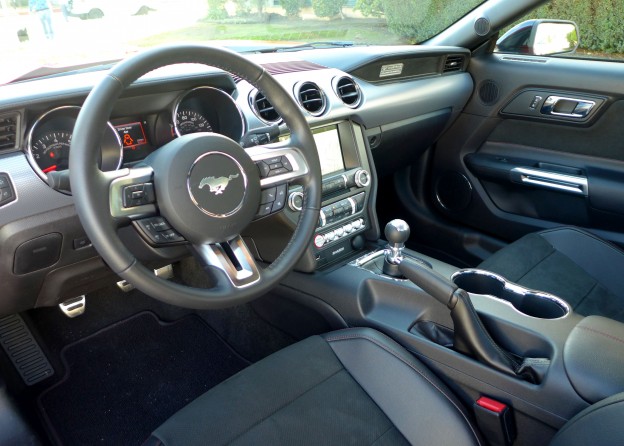 2016 Ford Mustang Gt California Special A View Of The Ebony Leather Trim Interior Of The 2016 9761