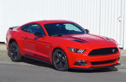 A three-quarter front view of the 2016 Ford Mustang GT California Special