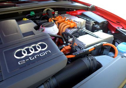 The 150-horsepower e-motor in the 2016 Audi A3 e-tron