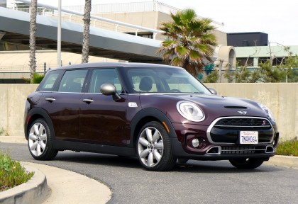 A three-quarter front view of a 2016 Mini Cooper S Clubman