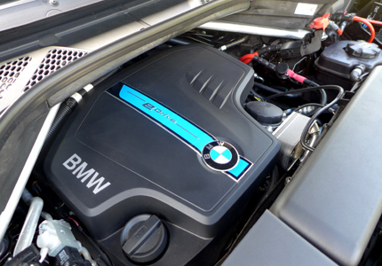 A view of the motor powering the BMW X5 xDrive40e