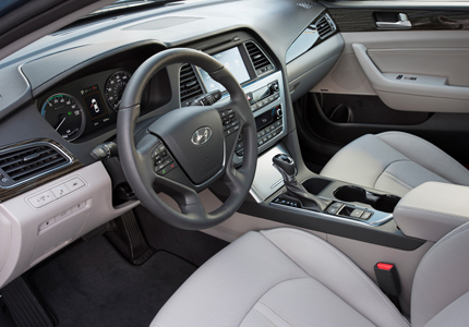 Interior view of the 2016 Hyundai Sonata Plug-In Hybrid